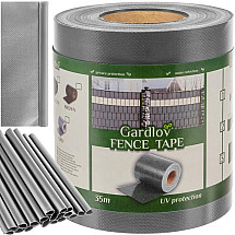 Fencing tape 19cmx35m 630g/m2 gray 23704