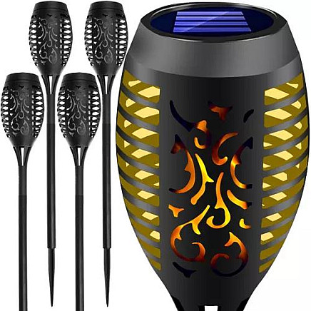 Solar garden lamp - torch, set of 4