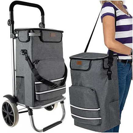 Foldable transport trolley