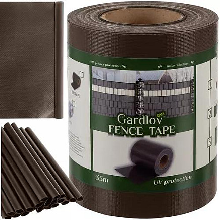 Fencing tape 19cmx35m 450g/m2 brown 23702