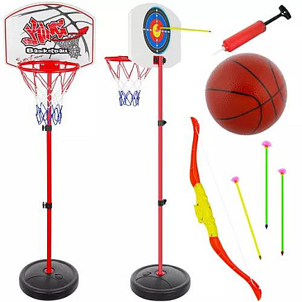 Basketball and shooting range game set