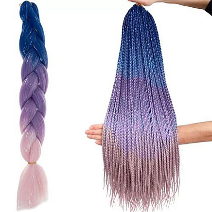 Synthetic hair ombre braids