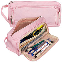 Double extendable pencil case - pink Maaleo 24519