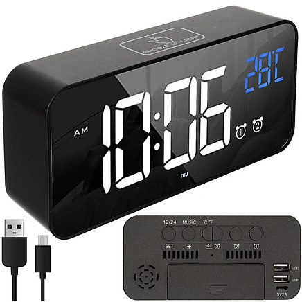 Alarm clock - LED clock Izoxis 24736