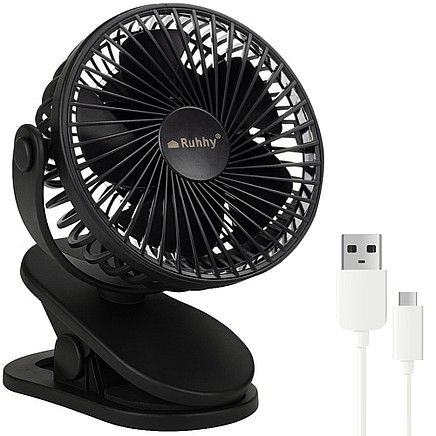 Black cordless fan Ruhhy 25567