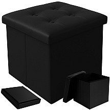 Folding pouffe black Ruhhy 25779