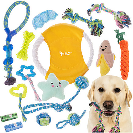 Dog chew toy, tug - set 25384