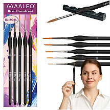 Paint brushes 5 pcs with stand Maaleo 26119