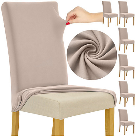 Chair covers - 6 pcs beige Ruhhy 25989