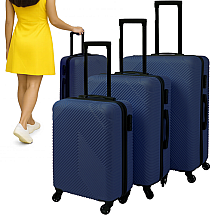 3-in-1 suitcase set - navy blue Trizand 26664