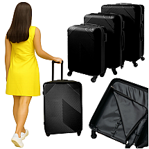 3-in-1 suitcase set - black Trizand 26661