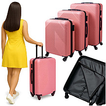 3-in-1 suitcase set - pink Trizand 26663