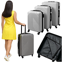 3-in-1 suitcase set - gray Trizand 26662
