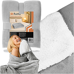 Double-sided blanket 150x200cm light gray Ruhhy 26293