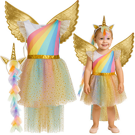 3-piece unicorn costume 110-116cm Kruzzel 26676