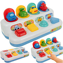 Attīstošā pop-up rotaļlieta ar transportlīdzekļiem KRUZZEL 26379