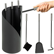 Kamīna piederumu komplekts 4-in-1 Kaminer 25970 ar statīvu