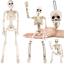 Kustīgs piekarams skelets Helovīna dekorācija 40cm Ruhhy 26027