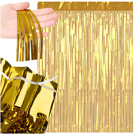 Decorative curtain 2x1m gold Ruhhy 26173