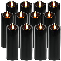 LED sveces 12 gab. 15cm Ruhhy 26382, melnas