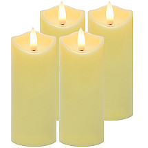 LED sveces ar mirgojošu liesmu 12,5x5cm 4 gab. Ruhhy 26485