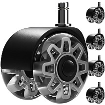 Gray swivel chair wheels, 5 pcs. Ruhhy 25280