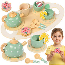 Children's tea set green Kruzzel 26393