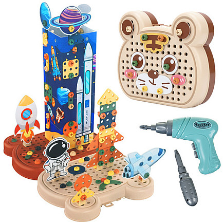3D konstruktors bērniem Kosmoss ar skrūvgriezi 161 daļa 26579