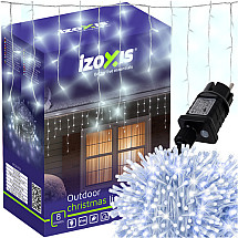 Lampki zew. 500LED 22,5m zimny biały Izoxis 26705