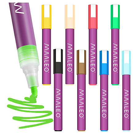 Akrila marķieru komplekts 8 gab. akmeņiem