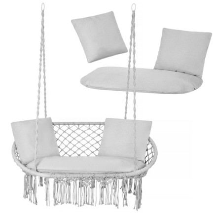 Poduszka na huśtawkę podwójną- szara Gardlov