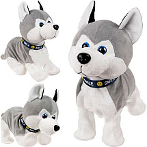 Interactive Sound-Reactive Husky Dog Toy - Educational Fun Companion for Toddler Pronunciation & Eye-Motor Skills