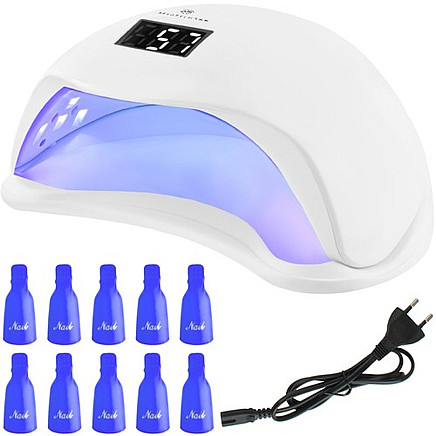 Sensitive Nail Care UV Lamp with Motion Sensor and Dual-LED Technology, 48W + 10 Free Hybrid Removal Clips