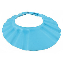 Adjustable Kids Bath Time Canopy Cap - Stress Free Hair Wash & Sun Protection - Easy Clean Blue Swimming Round Guard