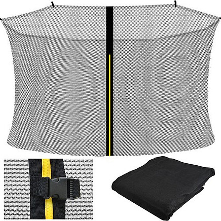 13ft Durable Safety Inner Trampoline Net - универсальная 8-постовая, безопасная для детей, погодоустойчивая сетка для батутов 396-404