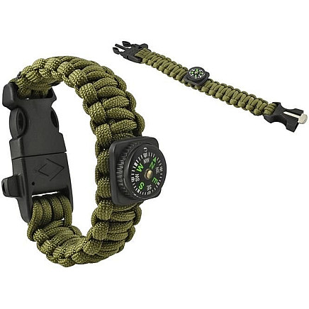 5-in-1 Waterproof Survival Bracelet with Knife, Compass, Whistle, and Durable Paracord Rope