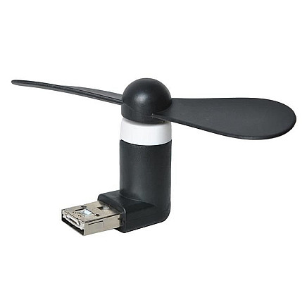 Portable 2-in-1 MicroUSB & USB Mini Fan with OTG Compatibility - Lightweight Cooling Device for Smartphone & Tablets.