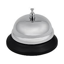 Durable Metal Reception Bell - Portable, Attractive Silver Counter Bell for Hotels, Offices, and Bars