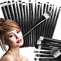 20-Piece Hypoallergenic Synthetic Makeup Brush Set with Multifunctional Uses & Easy Clean-Up