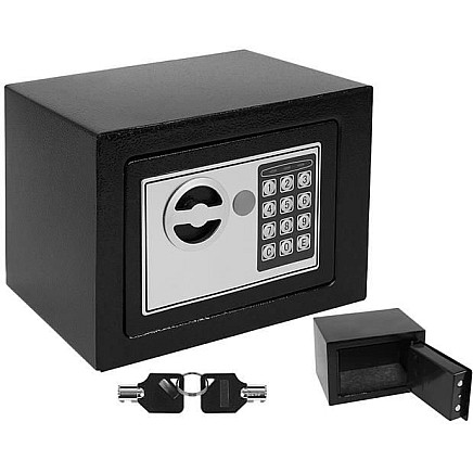 Ultra-Secure Electronic Steel Safe with Double-Lock Protection & Wall-Mount Option - Ideal for Home, Office & Hotel Use