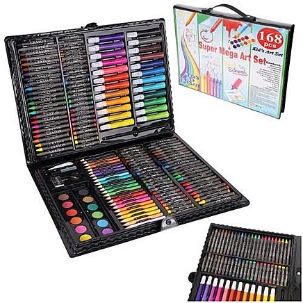 Painting set in a suitcase 168 pcs black