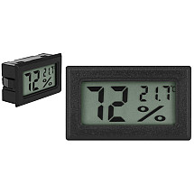 Instant-Read 2-in-1 Digital Thermometer and Hygrometer with Large LCD Display for Cars, Rooms, Musical Instrument Cases, and Humidors