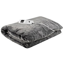 2-in-1 Large Soft Acrylic Electric Heated Blanket with Remote Control, Quick Heating & Overheating Protection, Ideal for Cold Relief - 180x130cm