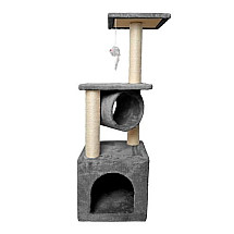 5-Level Eco-Friendly Sisal Rope Cat Tree with Cozy House and Playful Mouse Toy - 90cm, Modern Design, Durable Cat Scratching Post