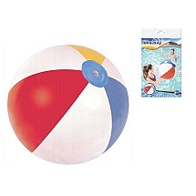 Bestway Big 51cm Multicolor Inflatable Vinyl Beach Ball - Lightweight and Durable Fun Outdoor Toy for Kids