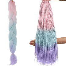 Versatile Synthetic Ombre Braids, High-Temp Fiber, Fashion-Forward Styling for Every Occasion - UV-Resistant, Not Heavy on Scalp, Removable Hair Extensions