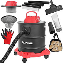 Kaminer Heat-Resistant Ash Vacuum Cleaner, 1600W High Power, Dual Filtration, 20L Stainless Steel Tank with Blower Function & Jet Features - Bagless, Suitable for Industrial Use & Household Cleaning