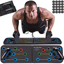 16-in-1 Multifunctional Exercise Board with Pump Holders - Color-coded for Targeted Strength Training, ABS Material, Muscle Sculpting, Comprehensive Workout