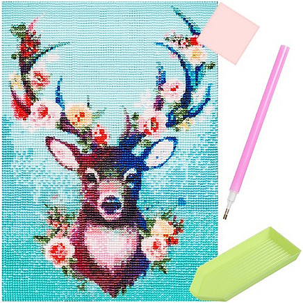 Набор для алмазной вышивки 5D - оленьи узоры, хобби для развития терпения и снятия стресса