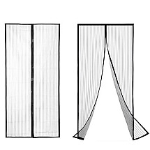 Magnetic Closure Anti-Insect Door Screen - Balcony Mesh Net with Velcro Installation, Universal Fit for Indoor and Outdoor Use